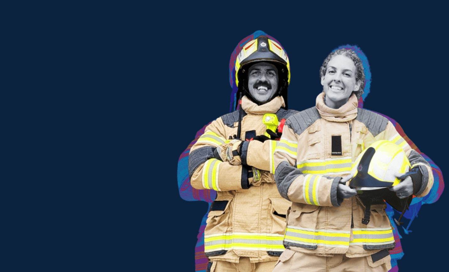 Firefighters Craig and Emily