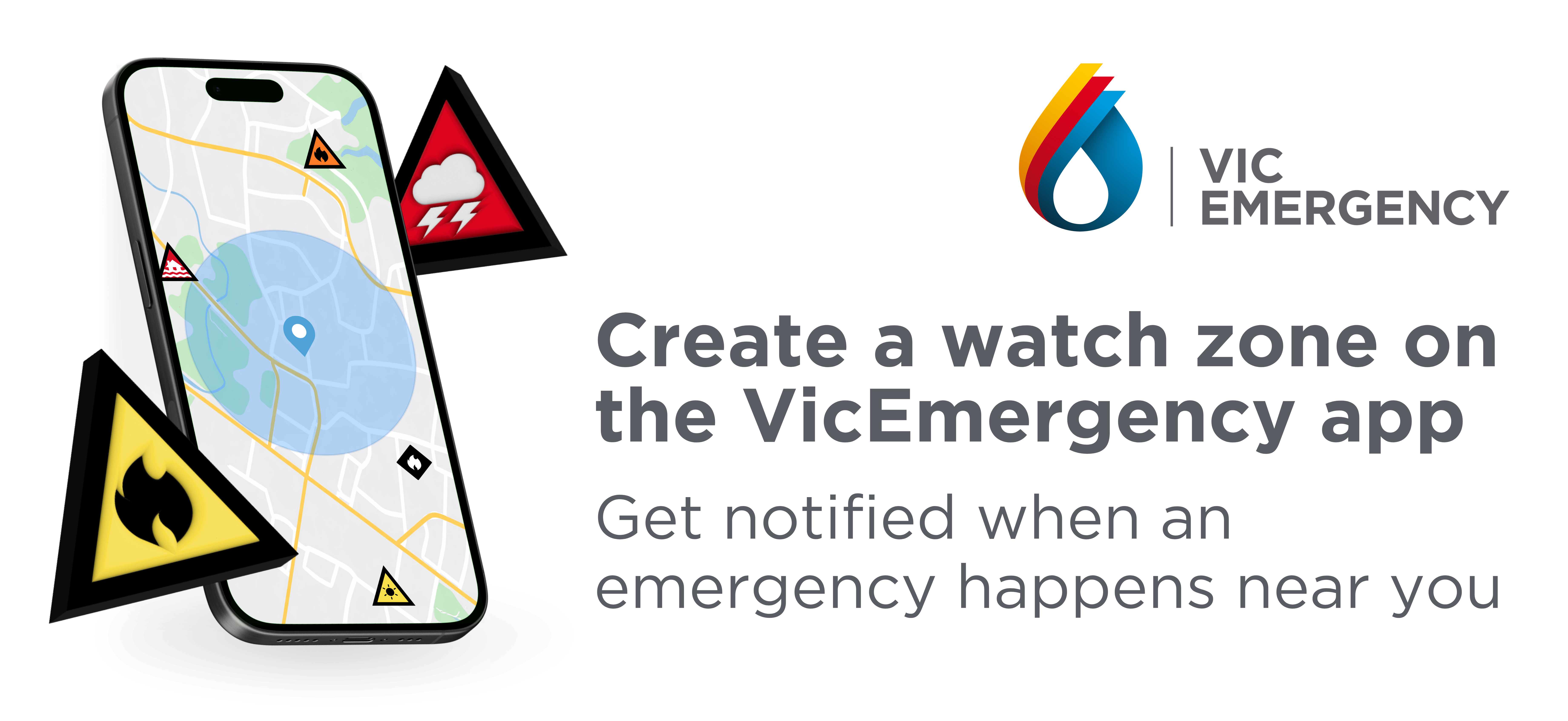 VicEmergency graphic, text 